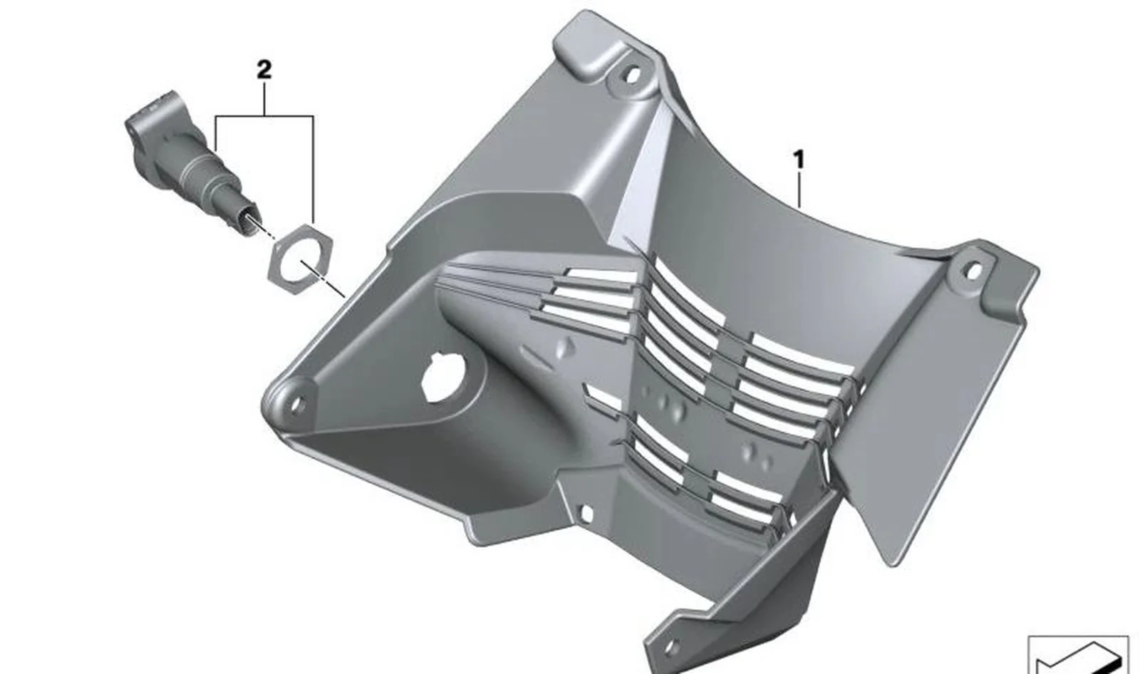 Cubierta del regulador de tensión OEM 77315A66499 para motos BMW R 1300 GS (KA1, desde 06/2023). Original BMW Motorrad.