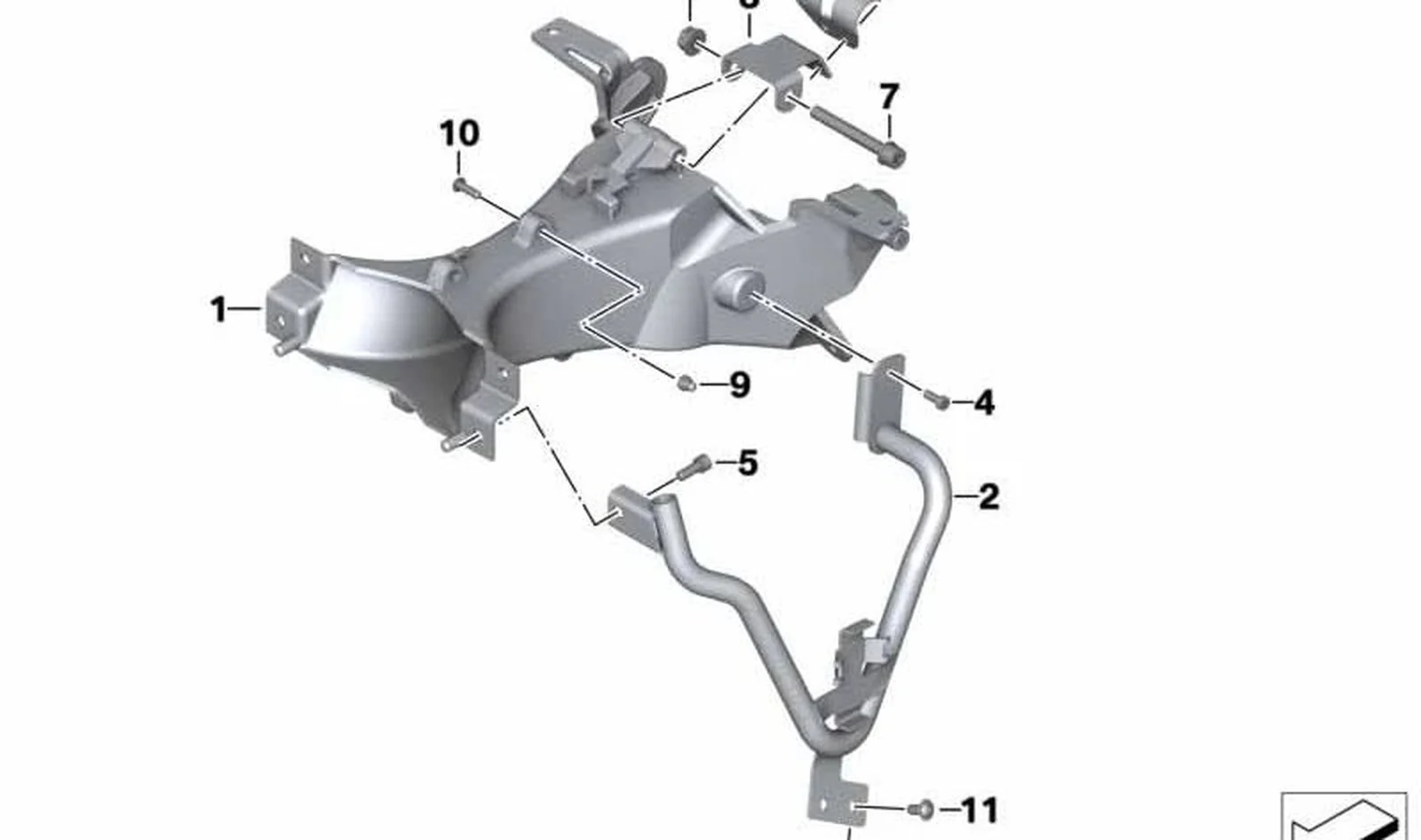 Cubierta lateral izquierda OEM 46637677585 para BMW Motorrad K28 (R 1200 ST). Original BMW Motorrad.