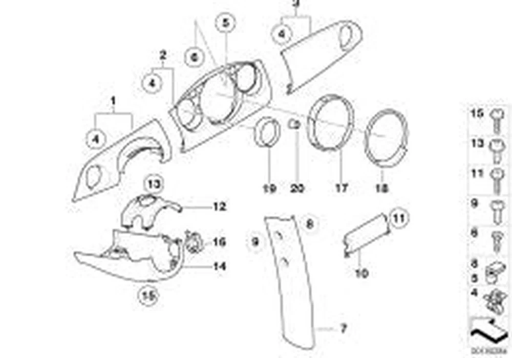 Cubierta panel lado acompañante plata OEM 51459145885 para MINI R50, R52, R53. Original MINI. - Image 2