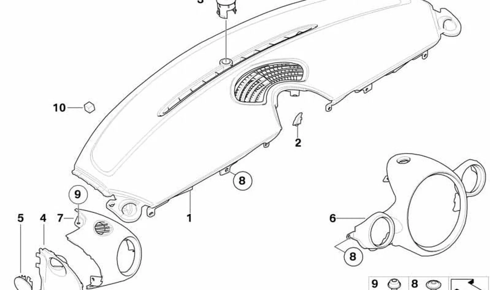 Cubierta rejilla salida aire derecha OEM 51452752772 para MINI R56, R56 LCI, Clubman R55, Cabrio R57, Coupé R58... y más. Original MINI. - Image 4