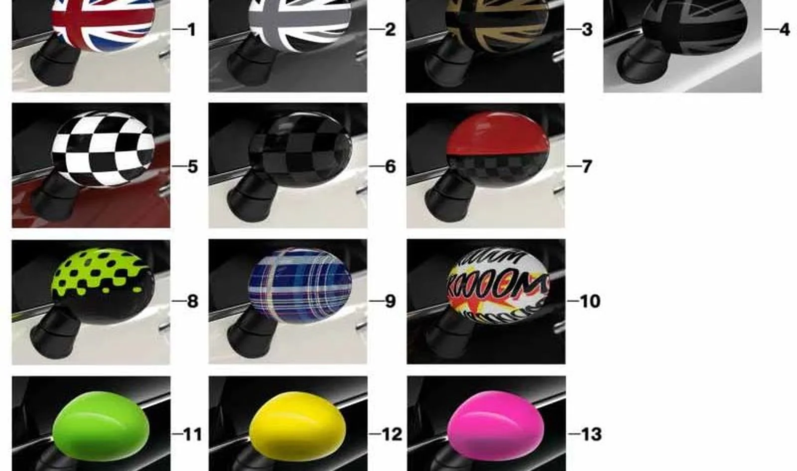 Cubierta retrovisor derecho RHD Union Jack OEM 51162409444 para MINI F56, F55, Clubman F54, Cabrio F57, Countryman F60. Original MINI.