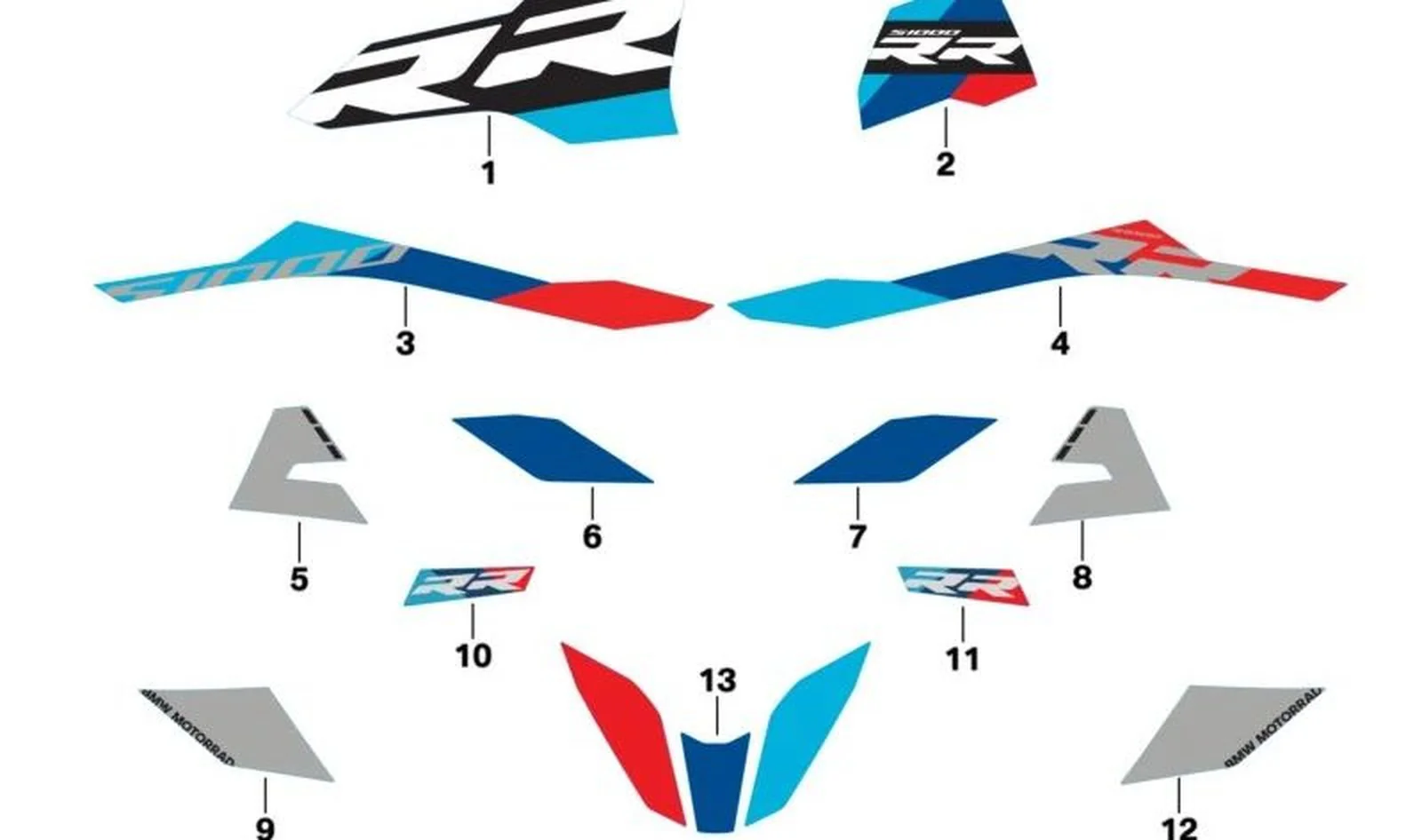 Decoración canalizador aire superior izquierdo OEM 51147108864 para BMW Motorrad S 1000 RR K67 (10/2021 - 09/2024). Original BMW Motorrad.