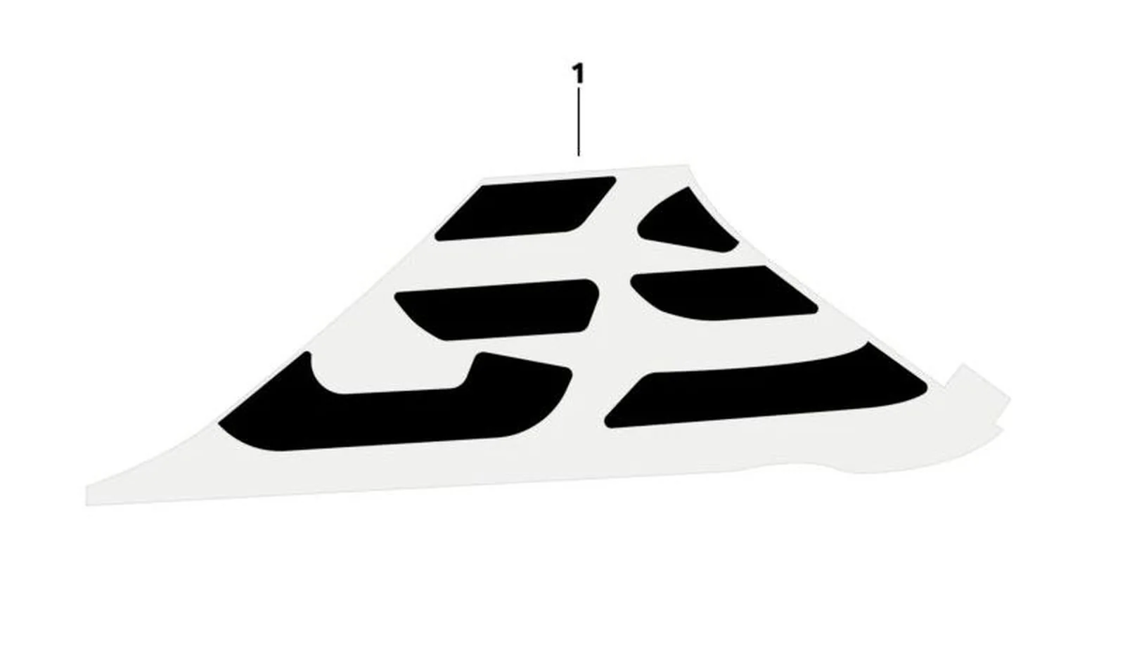 Decoración cubierta depósito GS izquierda OEM 51141541959 para motos BMW G 310 GS (K02). Original BMW Motorrad.