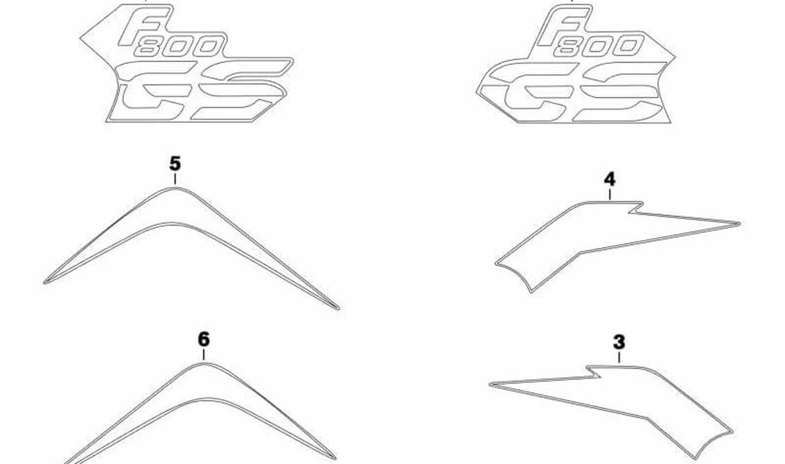 Decoración parte inferior izquierda OEM 51148551849 para motos BMW F 800 GS (2012-2016). Original BMW Motorrad.