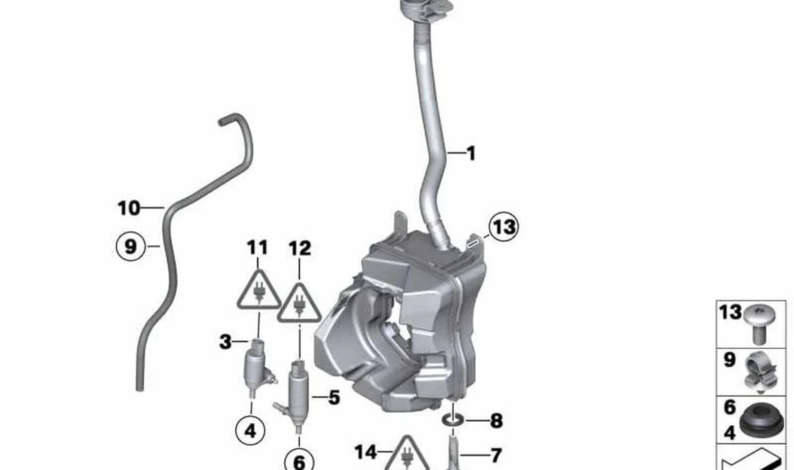Depósito del líquido de limpieza OEM 61667368642 para MINI R56, Clubman R55, Cabrio R57, Coupé R58, Roadster R59... y más. Original MINI. - Image 5
