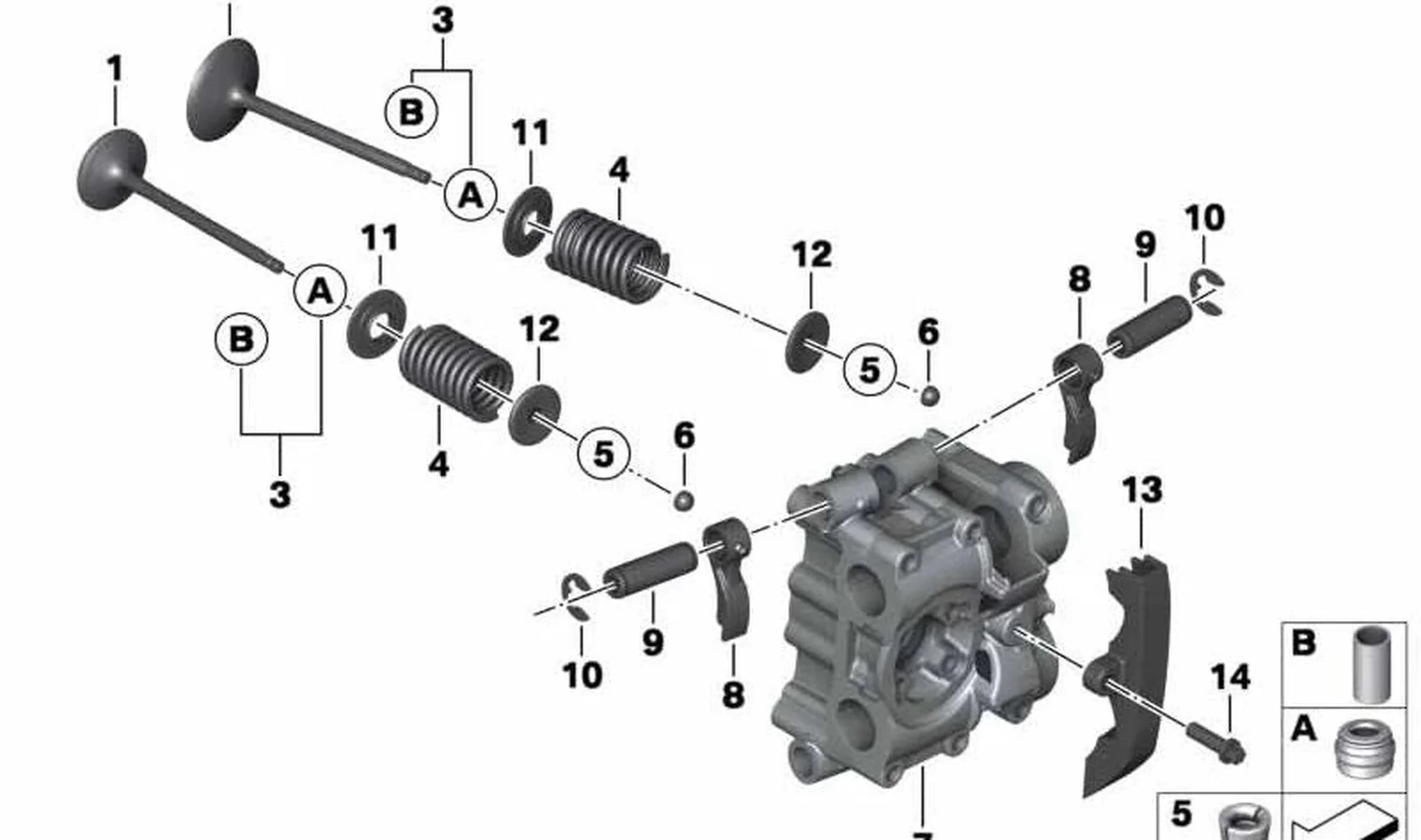 Elemento de apoyo izquierdo OEM 11129443063 para BMW Motorrad R nineT, R nineT Pure, R nineT Scrambler, R nineT Urban G/S. Original BMW Motorrad.