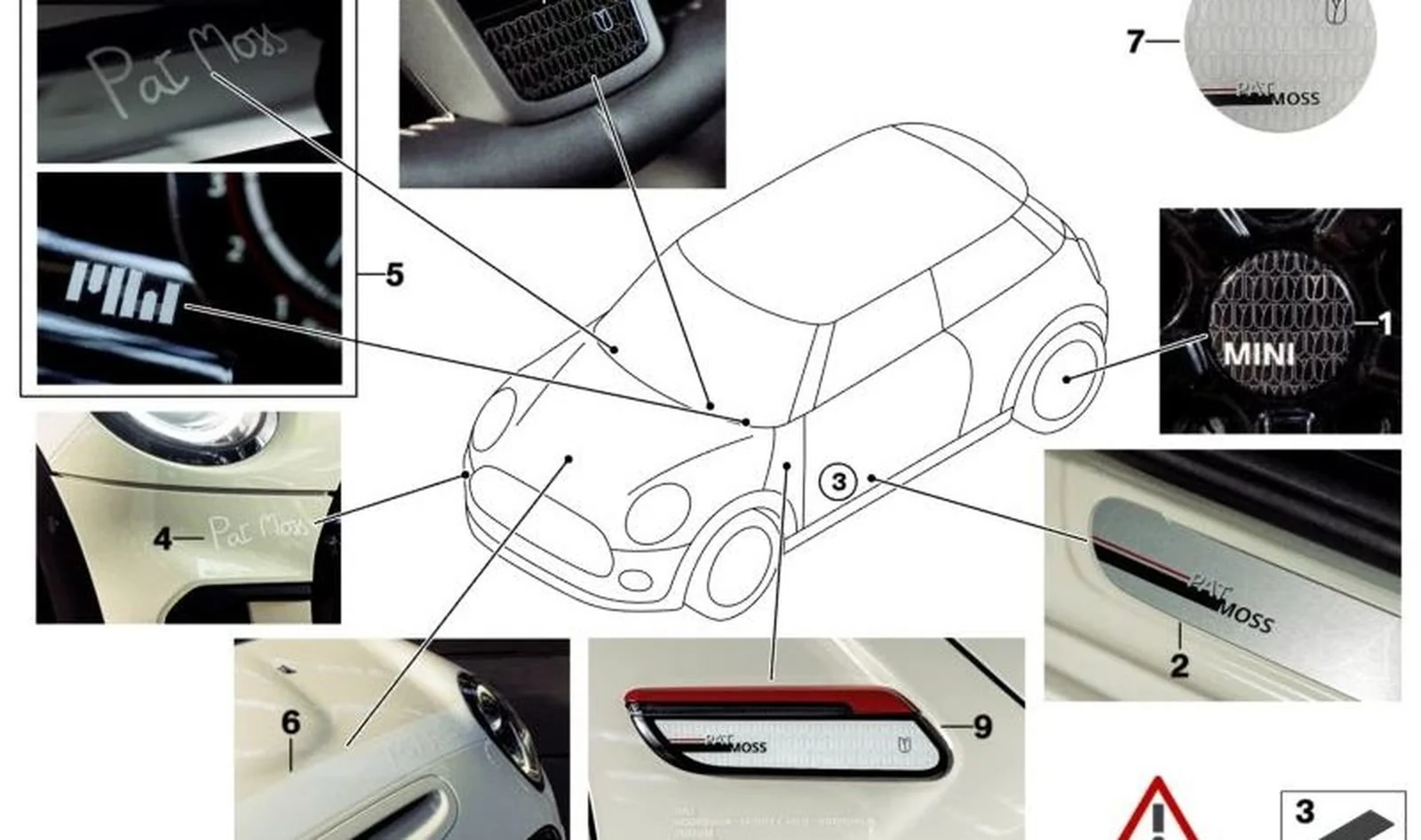 Embellecedor de volante OEM 32305A62612 para MINI F56, Cooper, Cooper S, JCW. Original MINI.