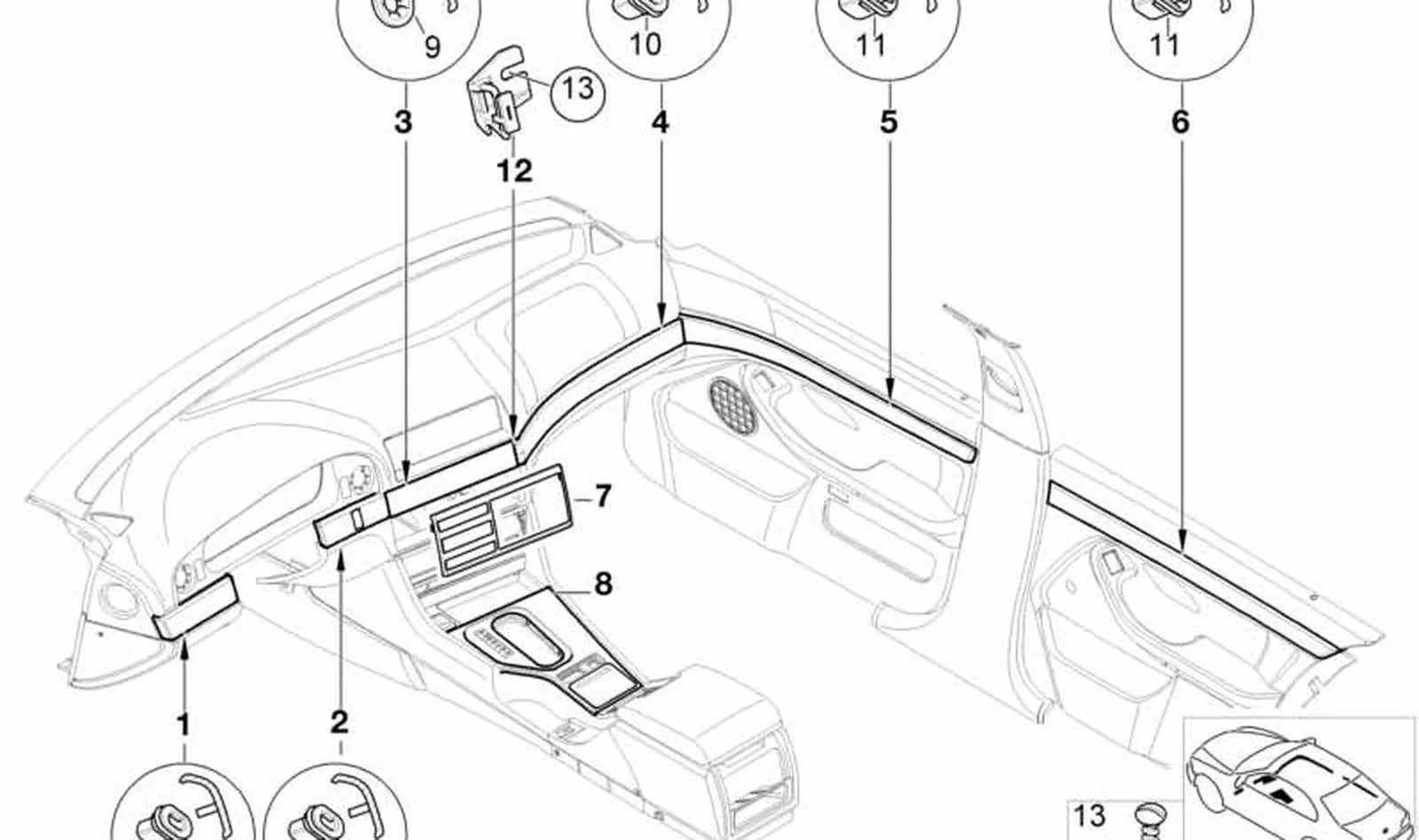 Embellecedor tablero instrumentos centro izquierdo OEM 51458256229 para BMW Serie 5 E39 520d, 520i, 523i... y más. Original BMW. - Image 4