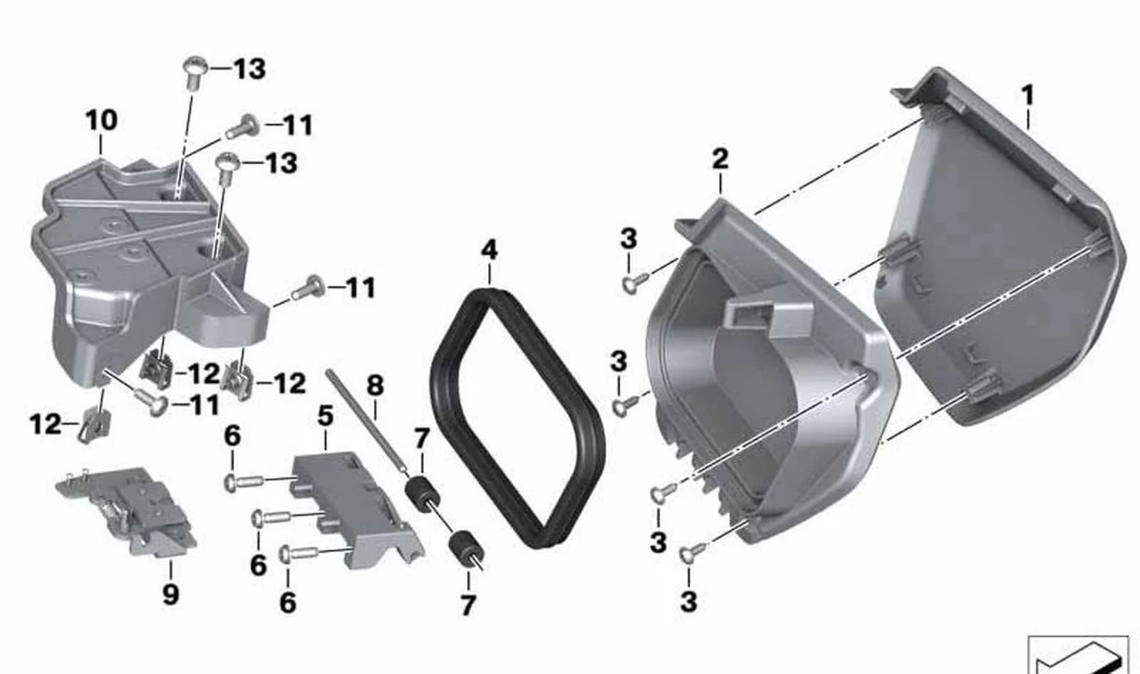 Enclavamiento banco del asiento OEM 51258558613 para BMW Motorrad C 400 GT (K08). Original BMW Motorrad.