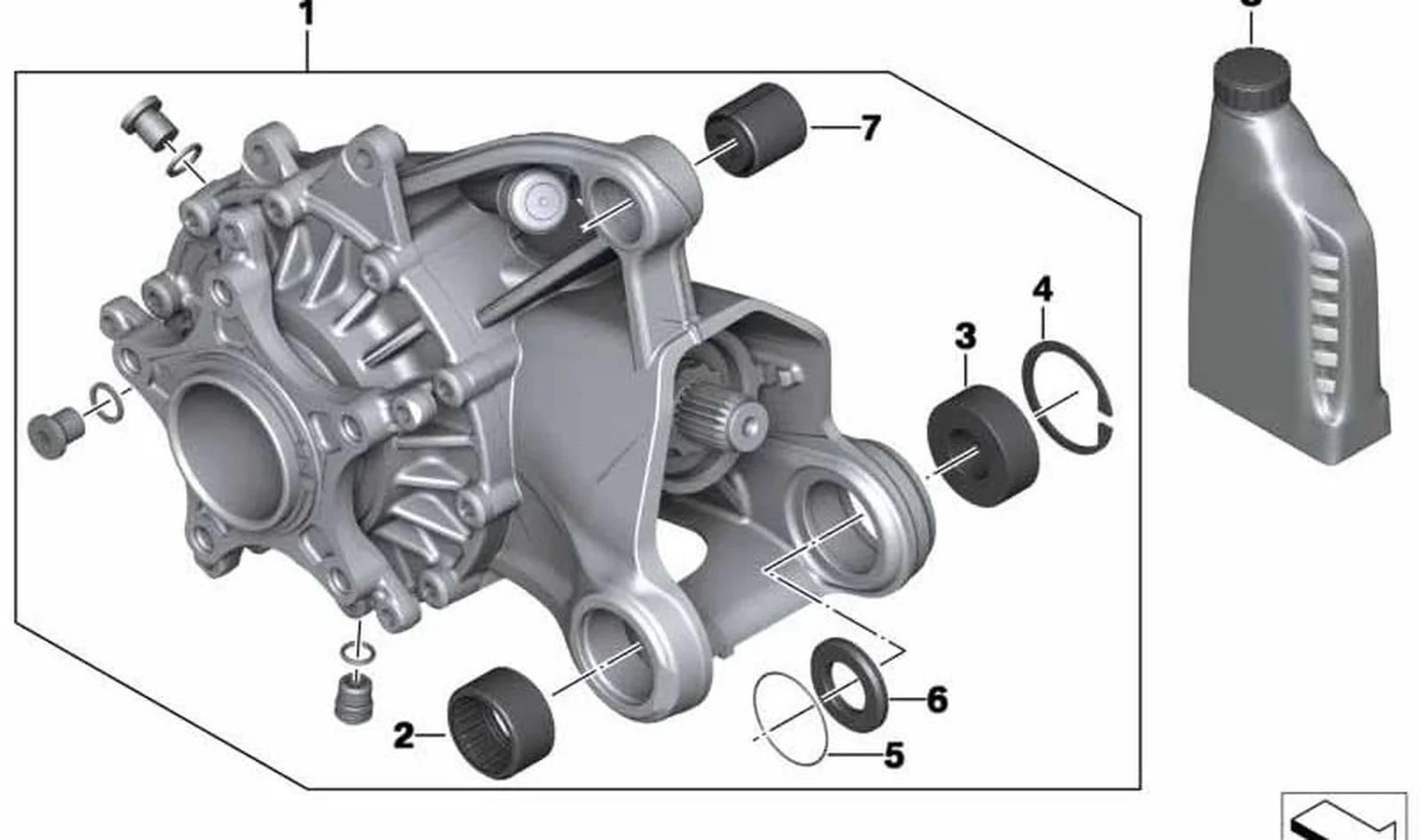 Engranaje angular trasero plata OEM 33748394283 para motos BMW R 1200 RT, R 1250 RT. Original BMW Motorrad.