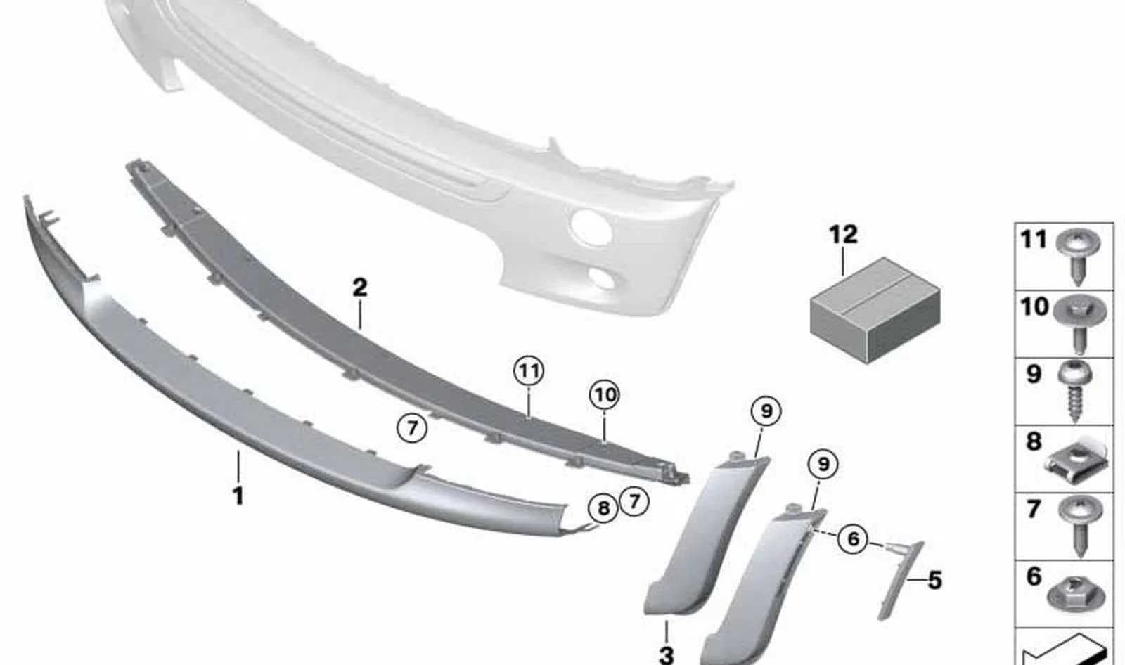 Espoiler derecho negro OEM 51111479091 para MINI R53 (09/2000 - 11/2006). Original MINI.