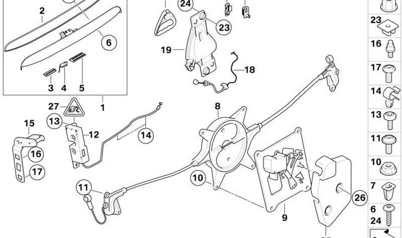 Estribo de cierre izquierdo OEM 51247111467 para MINI Cabrio R52, Cooper, Cooper S, One. Original MINI. - Image 3