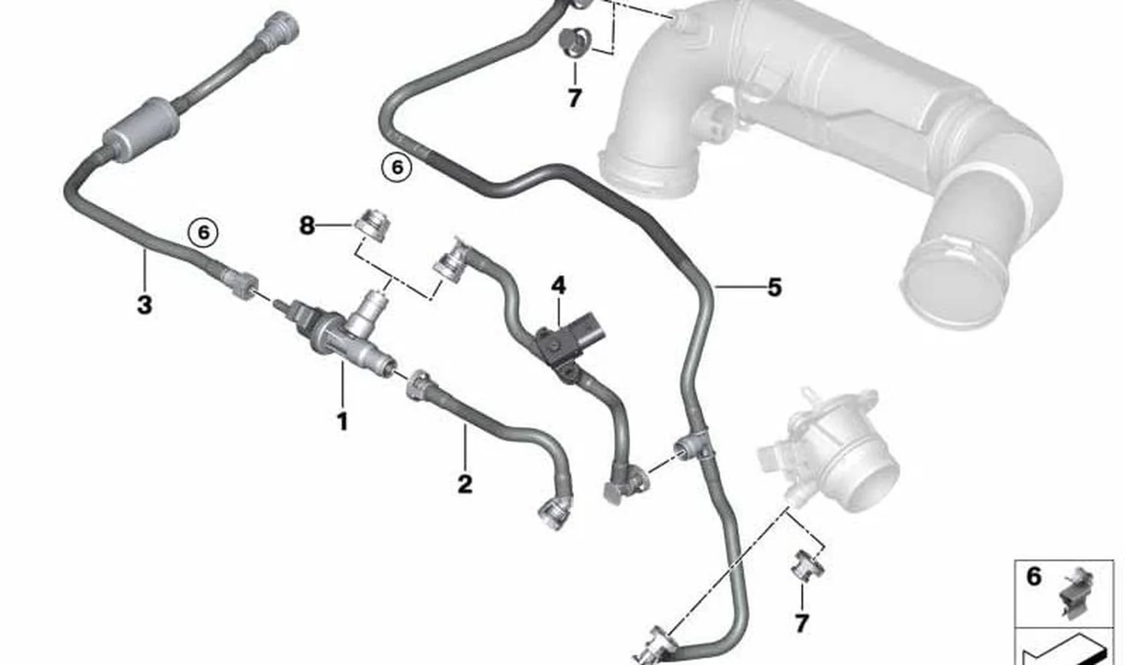 Eyector con cable OEM 13908671024 para MINI F56, F55, Clubman F54, Cabrio F57, Countryman F60 y más. Original MINI.