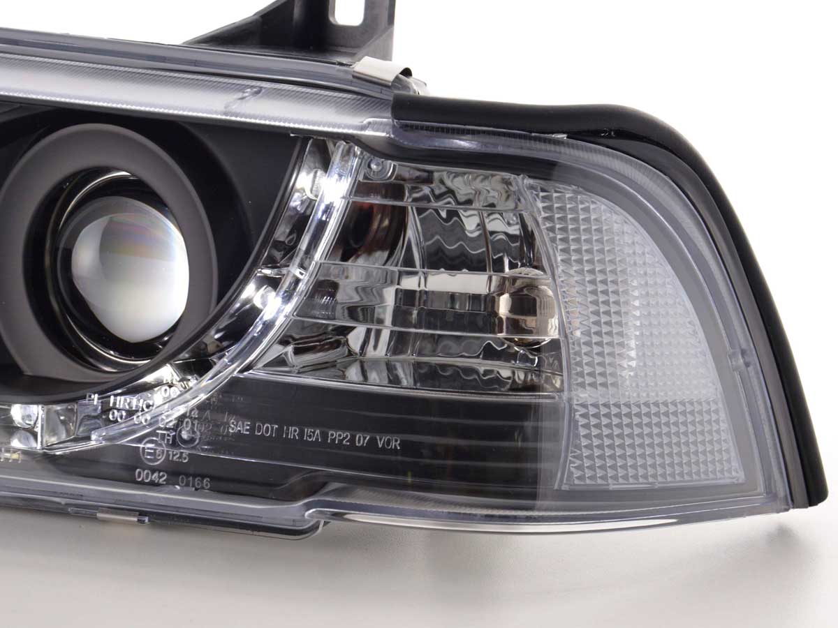 Faros delanteros LED DRL look BMW Serie 3 Berlina E36 92-98 negro - Image 5