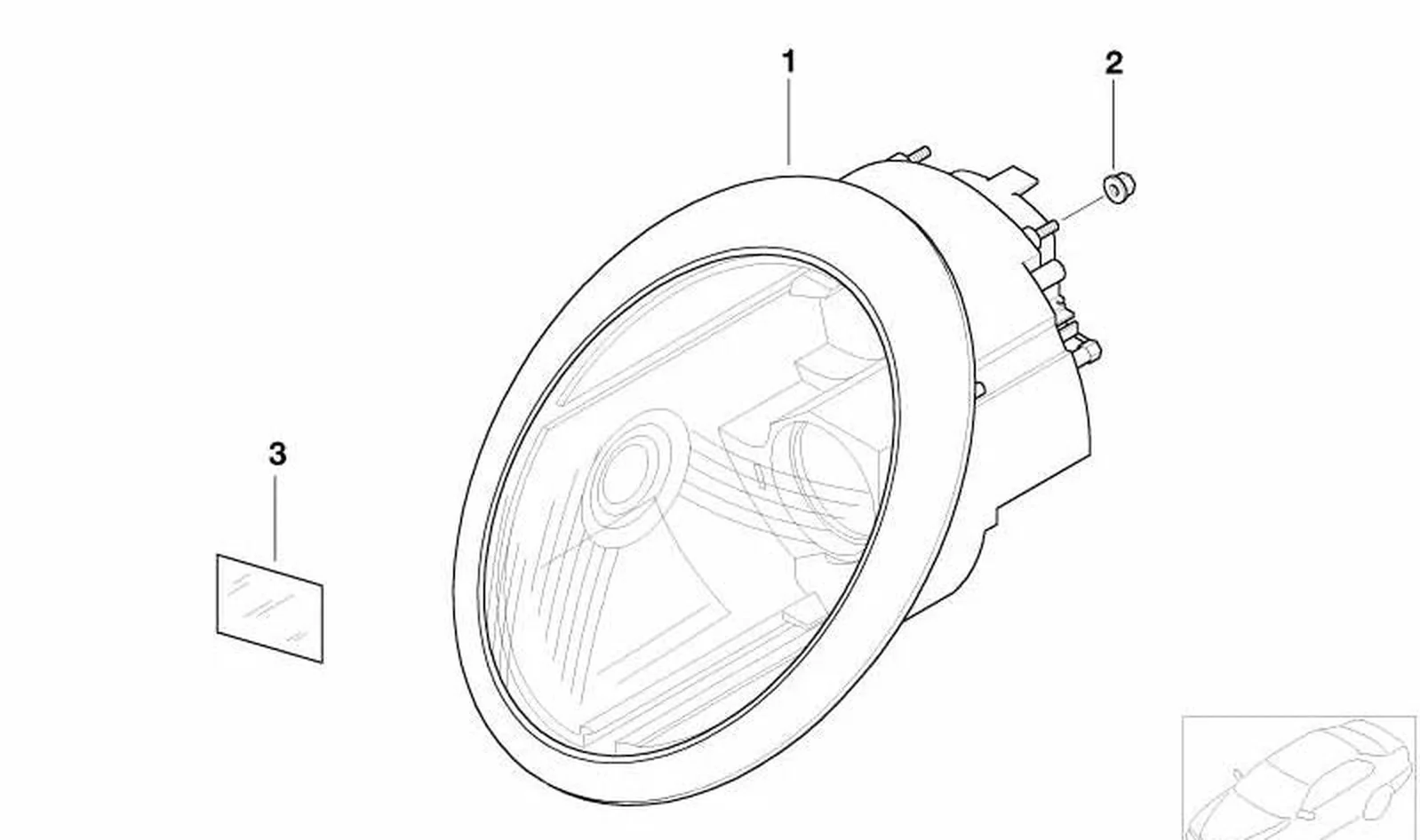 Faro de xenón izquierdo OEM 63126933839 para MINI R50, R53. Original MINI. - Image 7