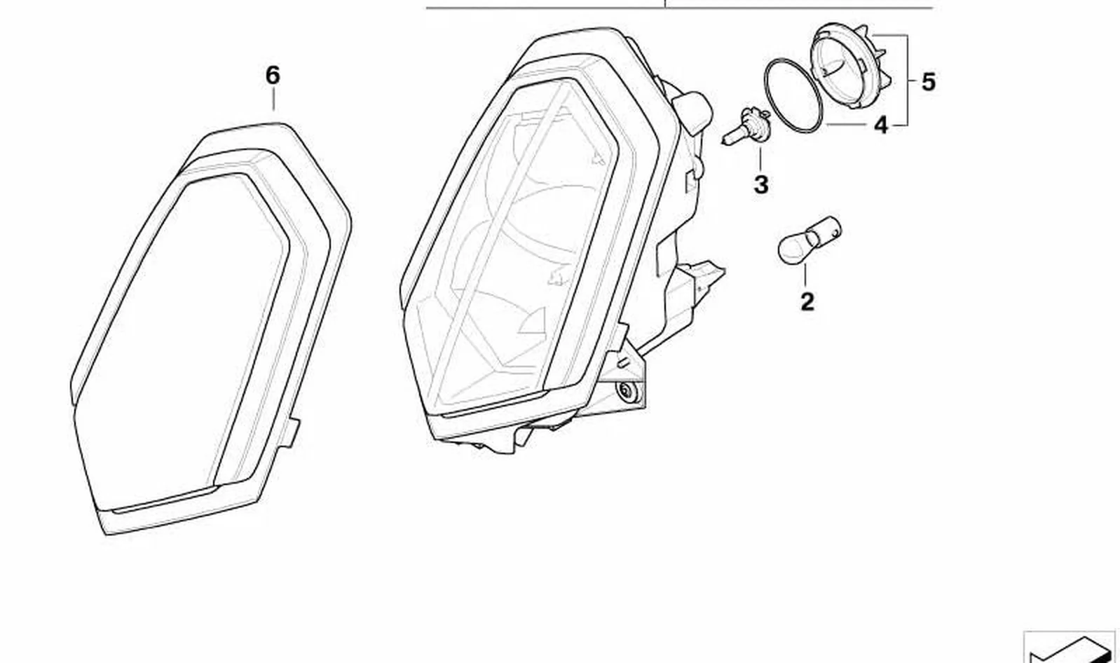 Faro delantero OEM 63127672407 para motos BMW R1200ST (K28). Original BMW Motorrad.