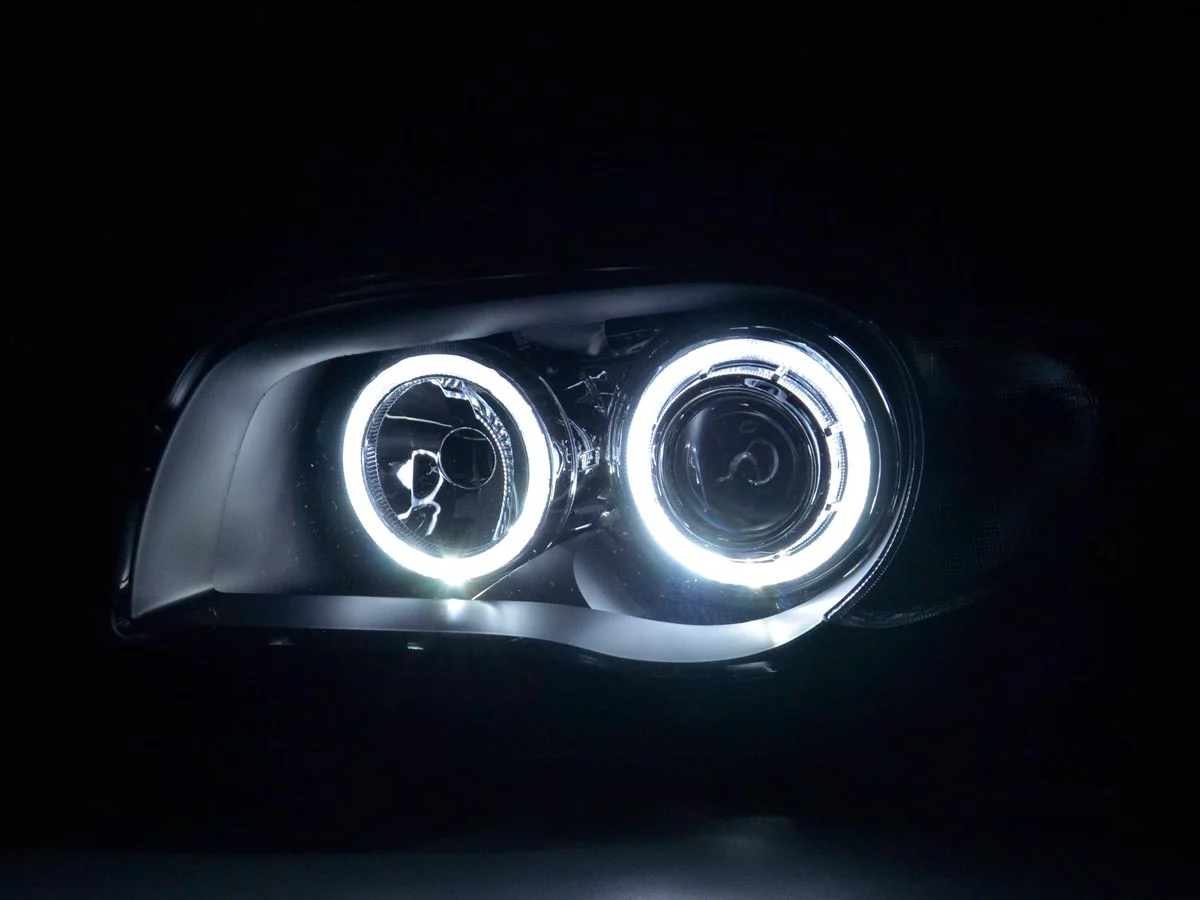 Faros delanteros LED DRL look BMW Serie 1 E81 / E87 04- negro - Image 3