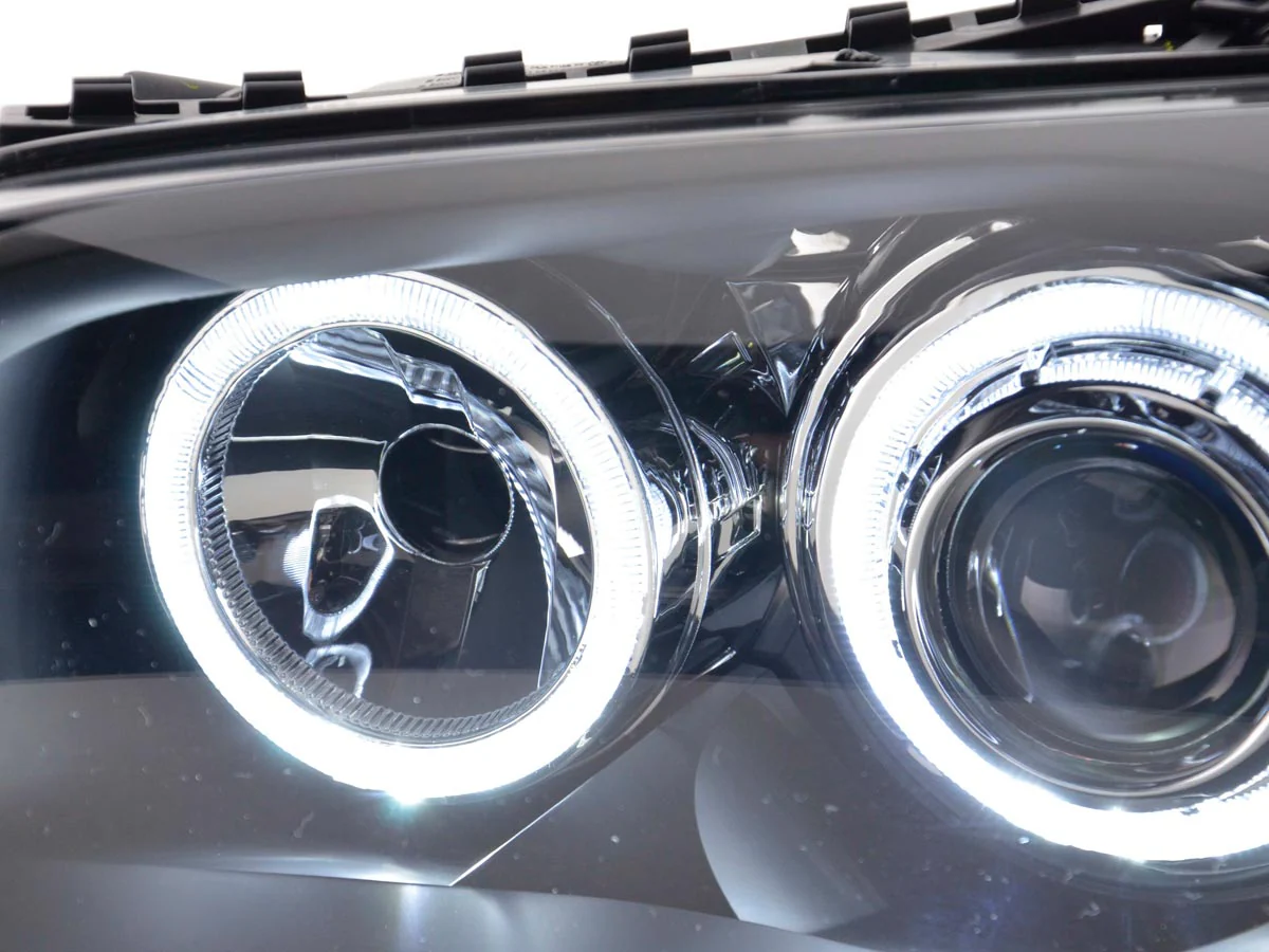 Faros delanteros LED DRL look BMW Serie 1 E81 / E87 04- negro - Image 6