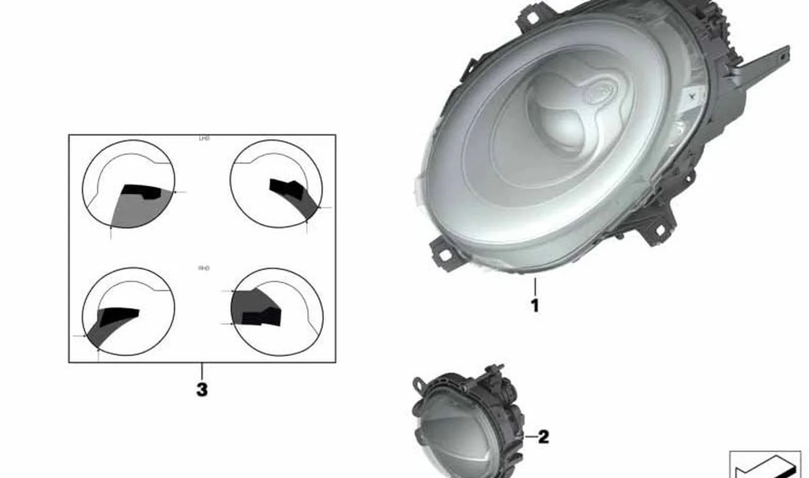 Faro LED delantero izquierdo OEM 63117383217 para MINI F56, F55, Clubman F54, Cabrio F57. Original MINI. - Image 2