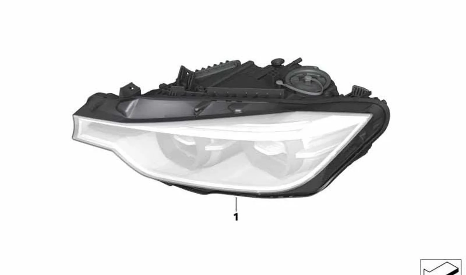Faro LED derecho OEM 63117419634 para BMW Serie 3 F30, F31 (LCI) 316d, 318d, 320d, 320i, 328i... y más. Original BMW.