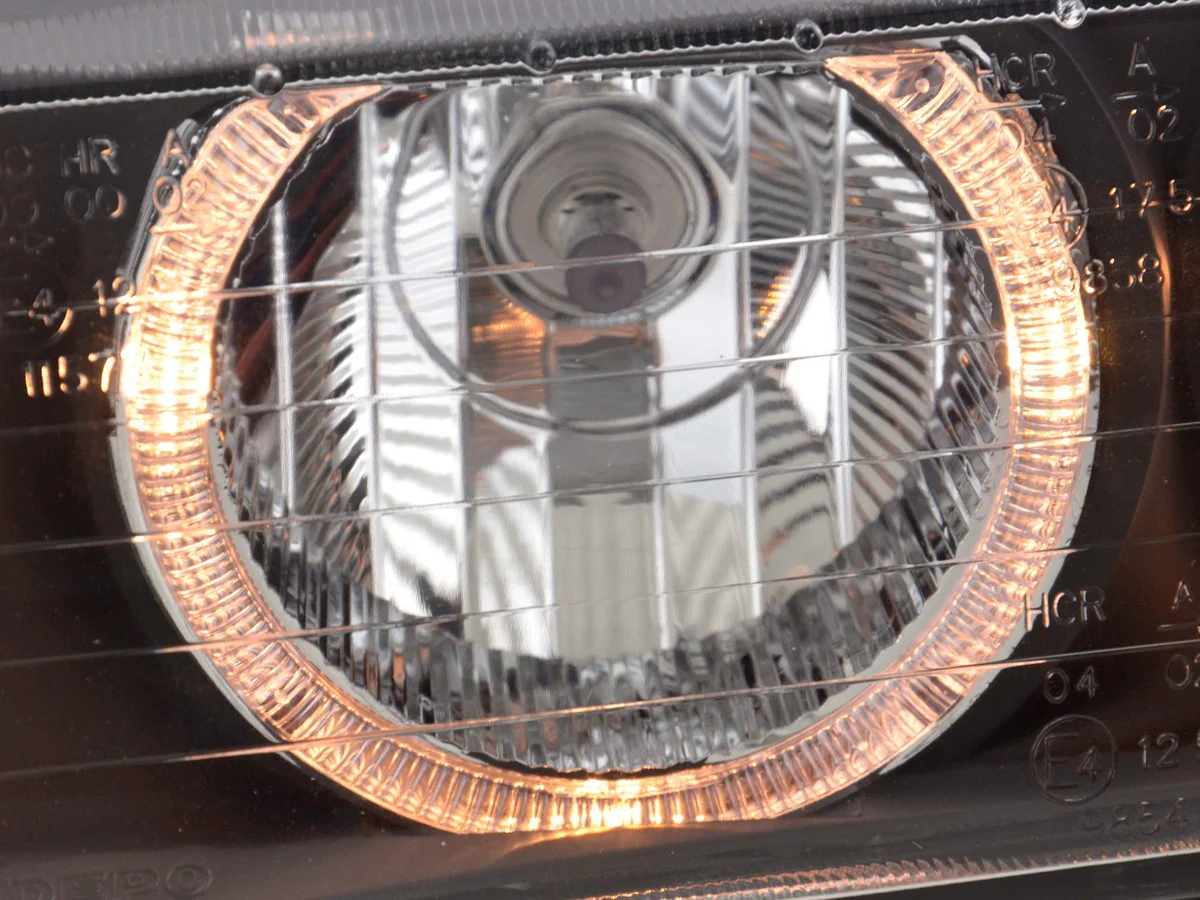Faros delanteros con ojos de ángel BMW Serie 3 Coupé, Cabrio E36 92-98 negro - Image 5