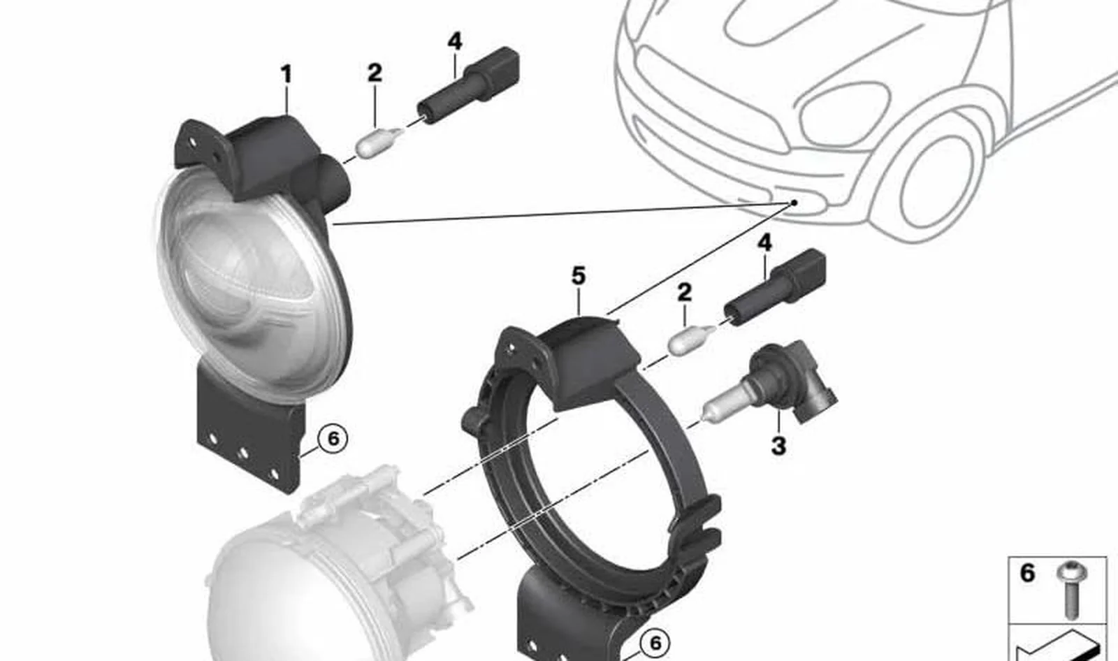Faro parachoques delantero OEM 63179812537 para MINI Countryman R60, Paceman R61. Original MINI. - Image 4
