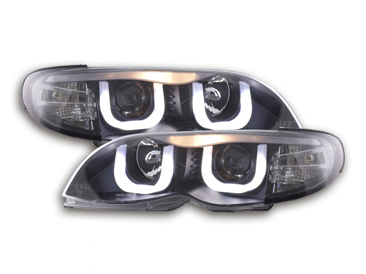 Faros Angel Eye para BMW Serie 3 E46 Berlina/Touring 02-05 en negro