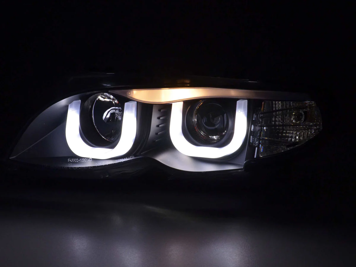 Faros Angel Eye para BMW Serie 3 E46 Berlina/Touring 02-05 en negro - Image 3