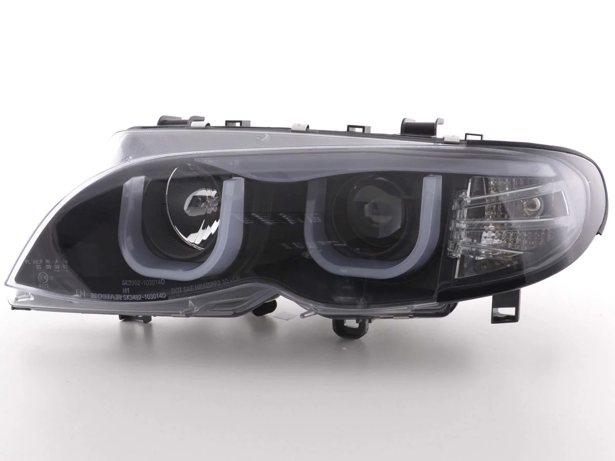 Faros Angel Eye para BMW Serie 3 E46 Berlina/Touring 02-05 en negro - Image 4