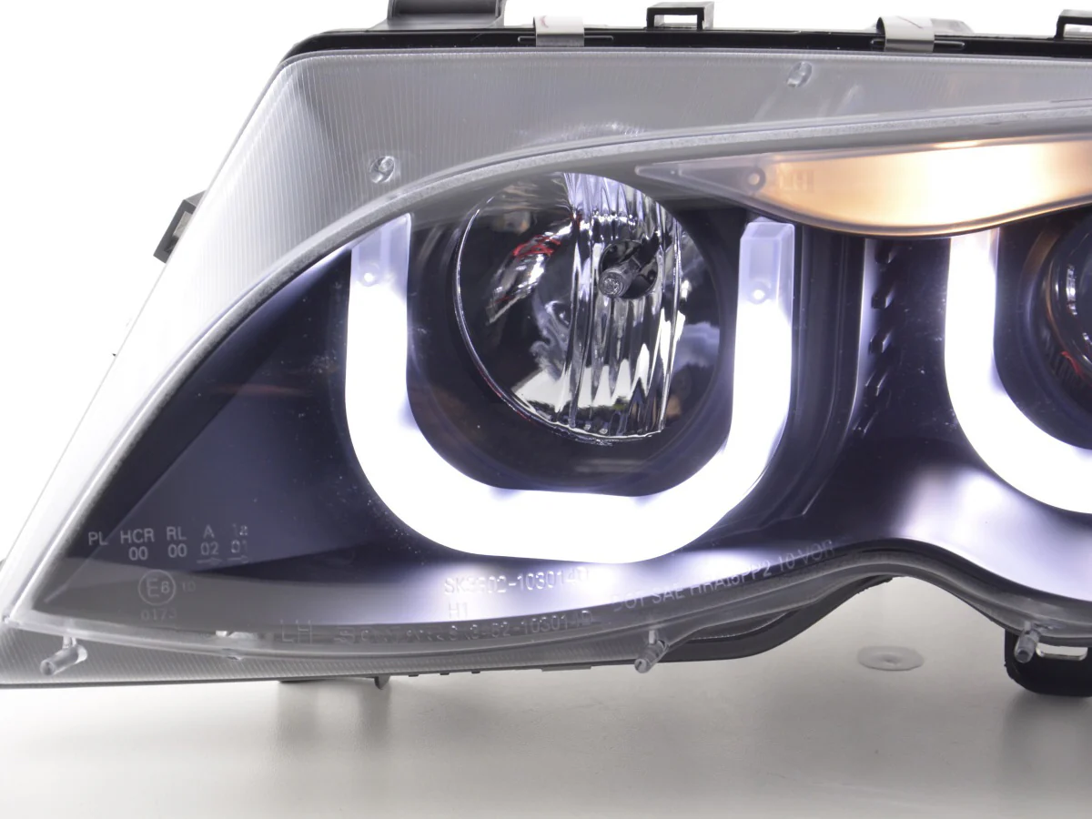 Faros Angel Eye para BMW Serie 3 E46 Berlina/Touring 02-05 en negro para modelos con volante a la derecha - Image 4