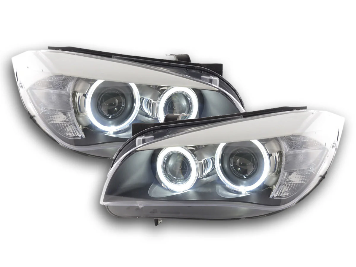 Faros Angel Eyes LED BMW X1 E84 09-12 negro