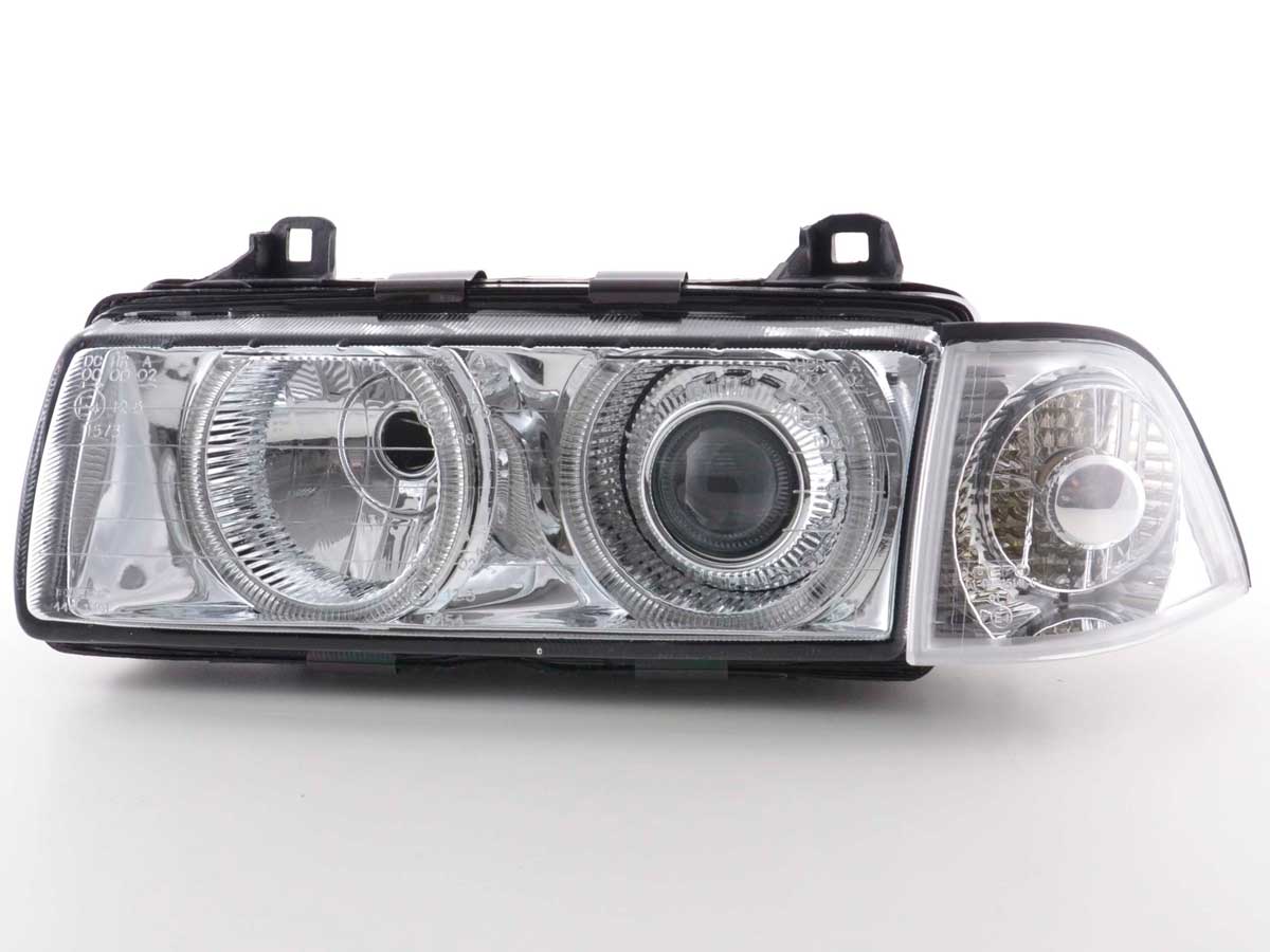 Faros delanteros de xenón con óptica ojos de angel para BMW Serie 3 Coupé E36 año 92-98 cromado - Image 4