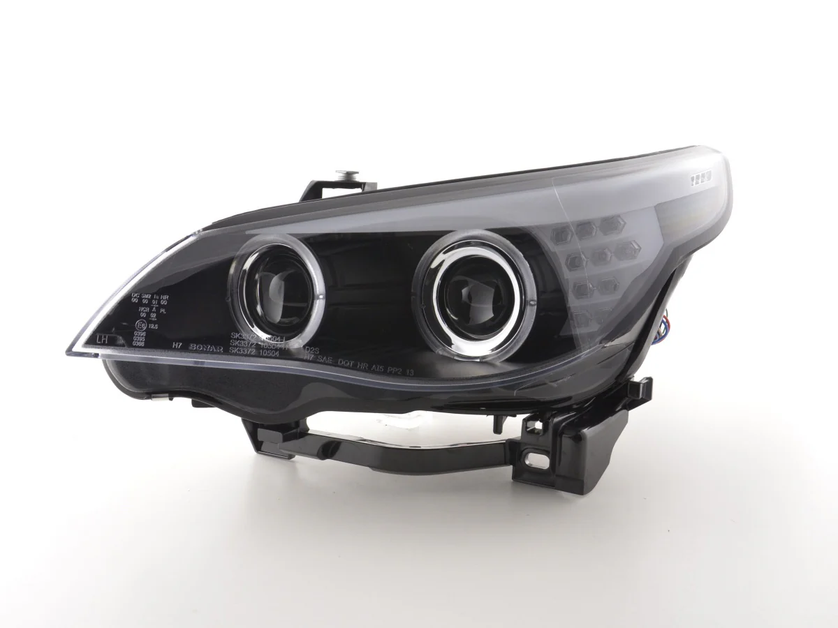 Faros delanteros delanteros BMW Serie 5 E60 / E61 03-07 negro - Image 4
