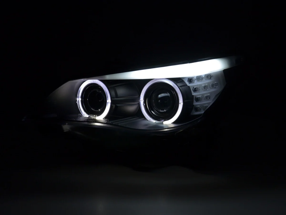 Faros delanteros delanteros BMW Serie 5 E60 / E61 03-07 negro - Image 2