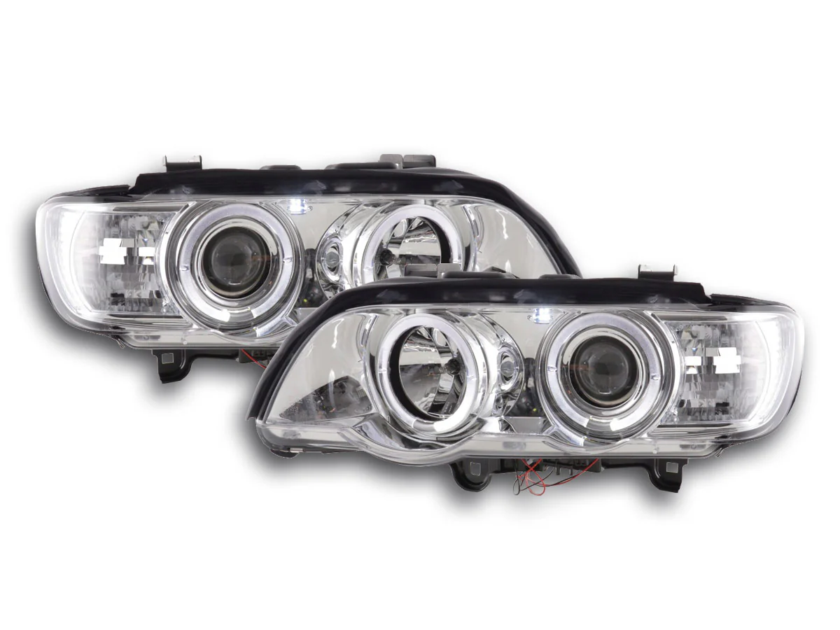 Faros delanteros delanteros BMW X5 E53 98-02 cromados