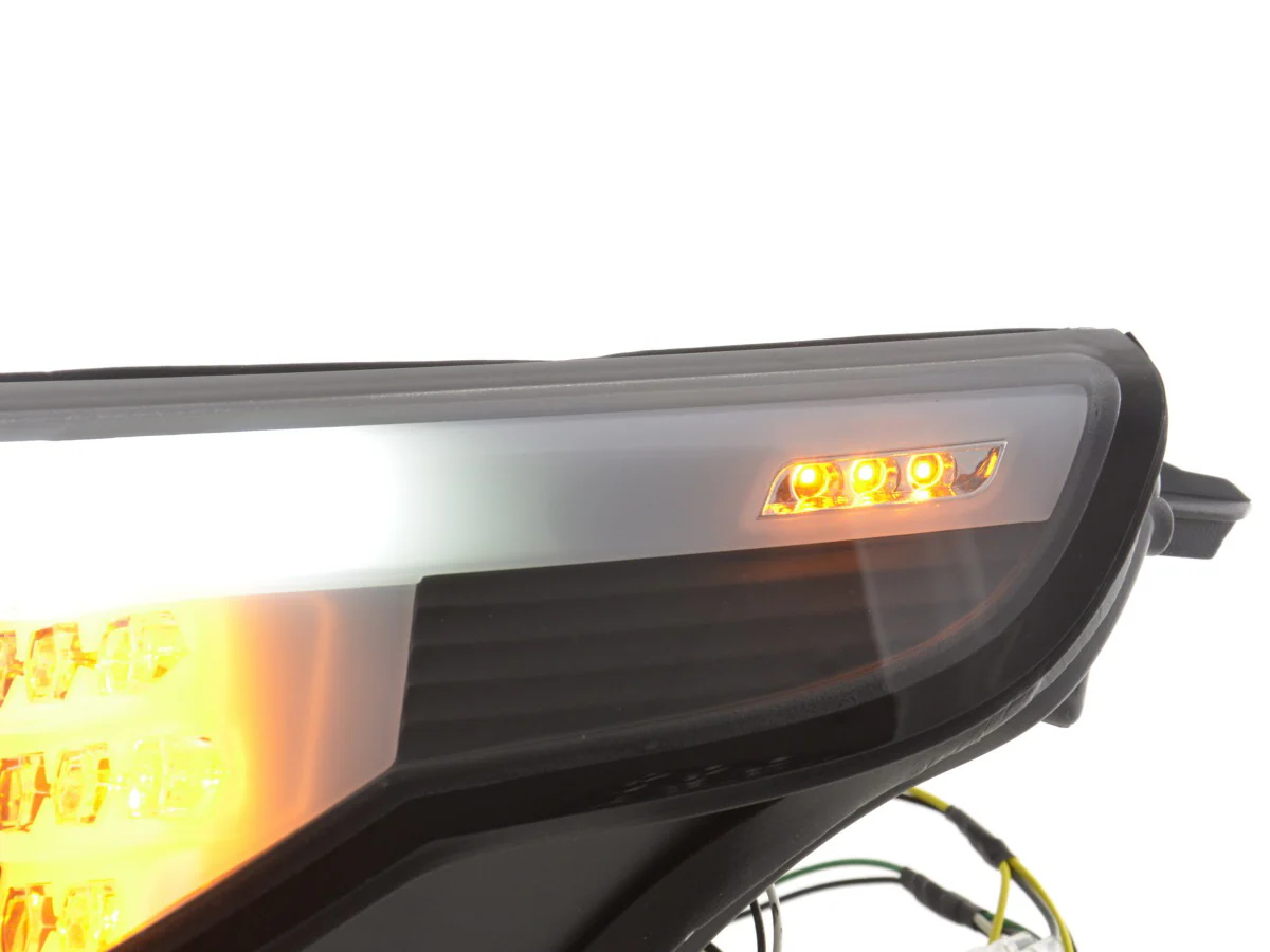 Faros delanteros delanteros Xenón Angel Eyes LED BMW Serie 5 E60 / E61 05-08 negro para volante a la derecha - Image 5
