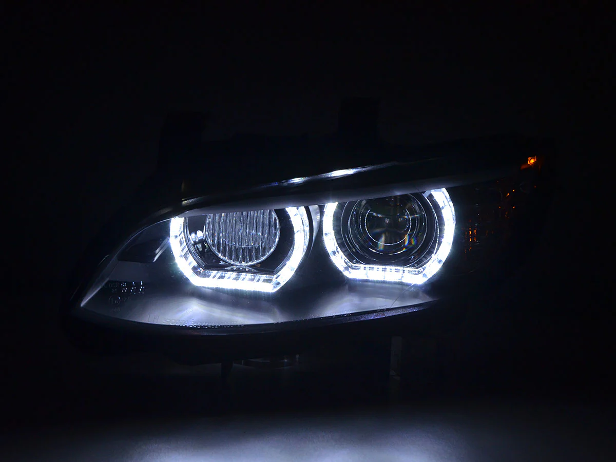 Faros delanteros delanteros Xenon Daylight LED luces diurnas BMW Serie 3 E92 / E93 06-10 negro - Image 2