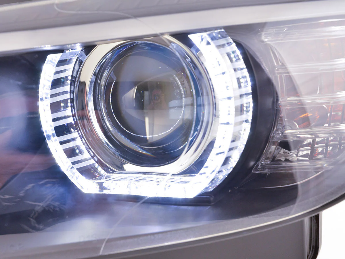 Faros delanteros delanteros Xenon Daylight LED luces diurnas BMW Serie 3 E92 / E93 06-10 negro - Image 3