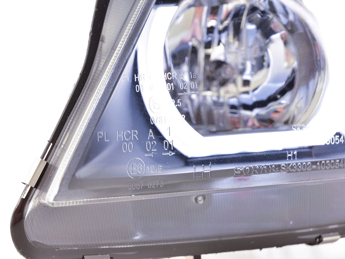 Faros delanteros delanteros Xenón Luz diurna LED DRL look BMW Serie 3 E90 / E91 05-08 negro - Image 2