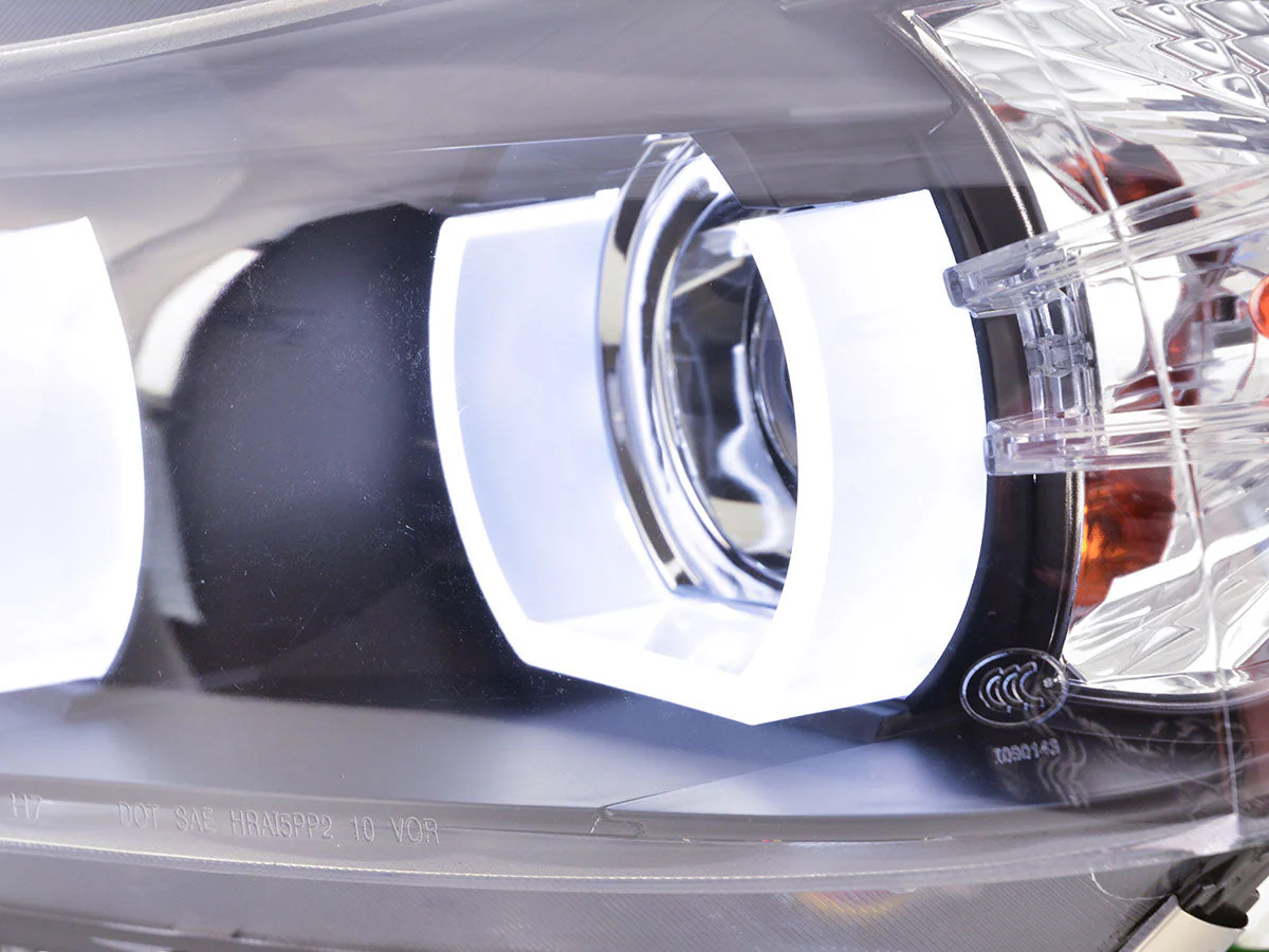 Faros delanteros delanteros Xenón Luz diurna LED DRL look BMW Serie 3 E90 / E91 05-08 negro - Image 3