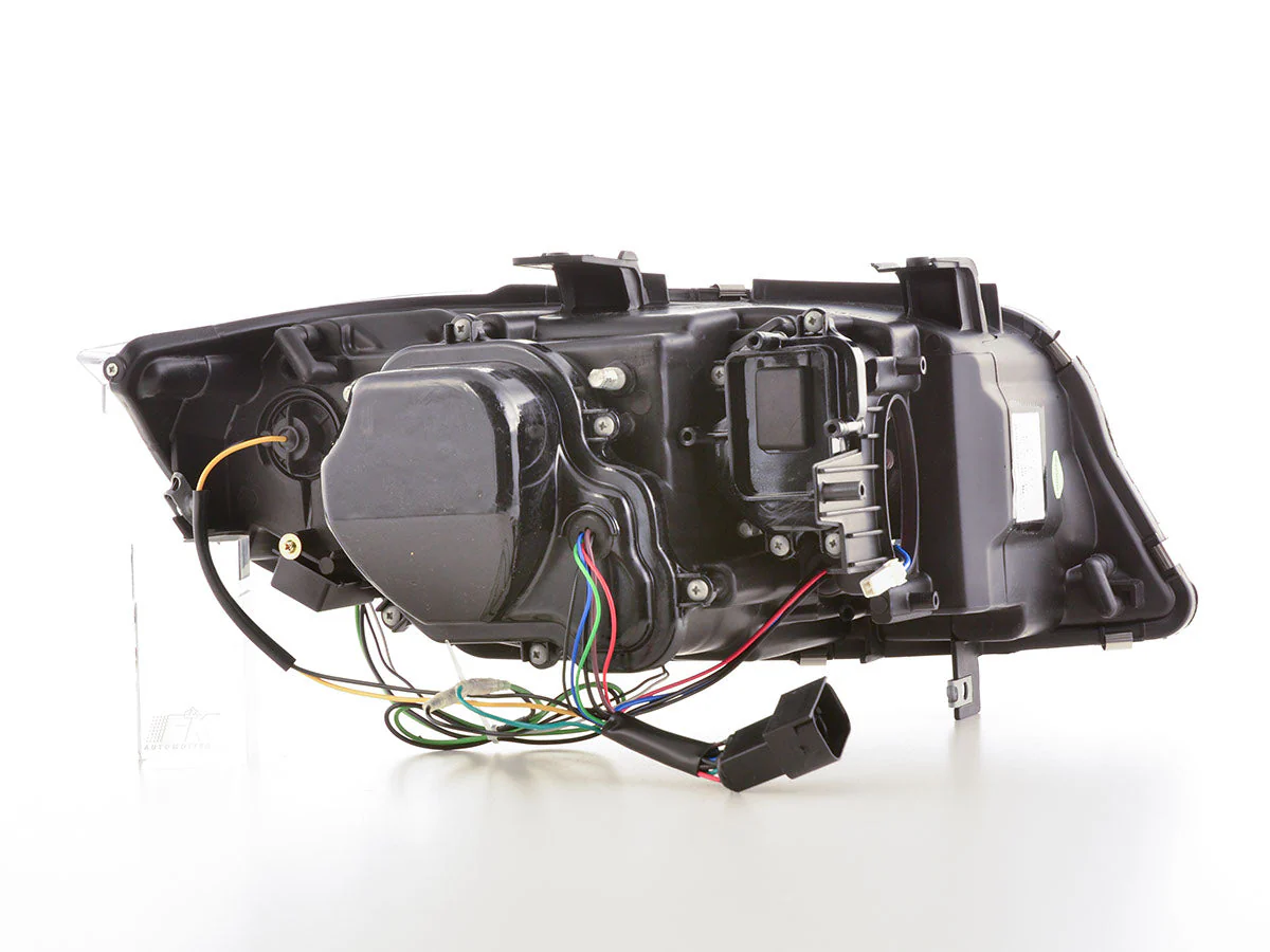 Faros delanteros delanteros Xenón Luz diurna LED DRL look BMW Serie 3 E90 / E91 05-08 negro - Image 4