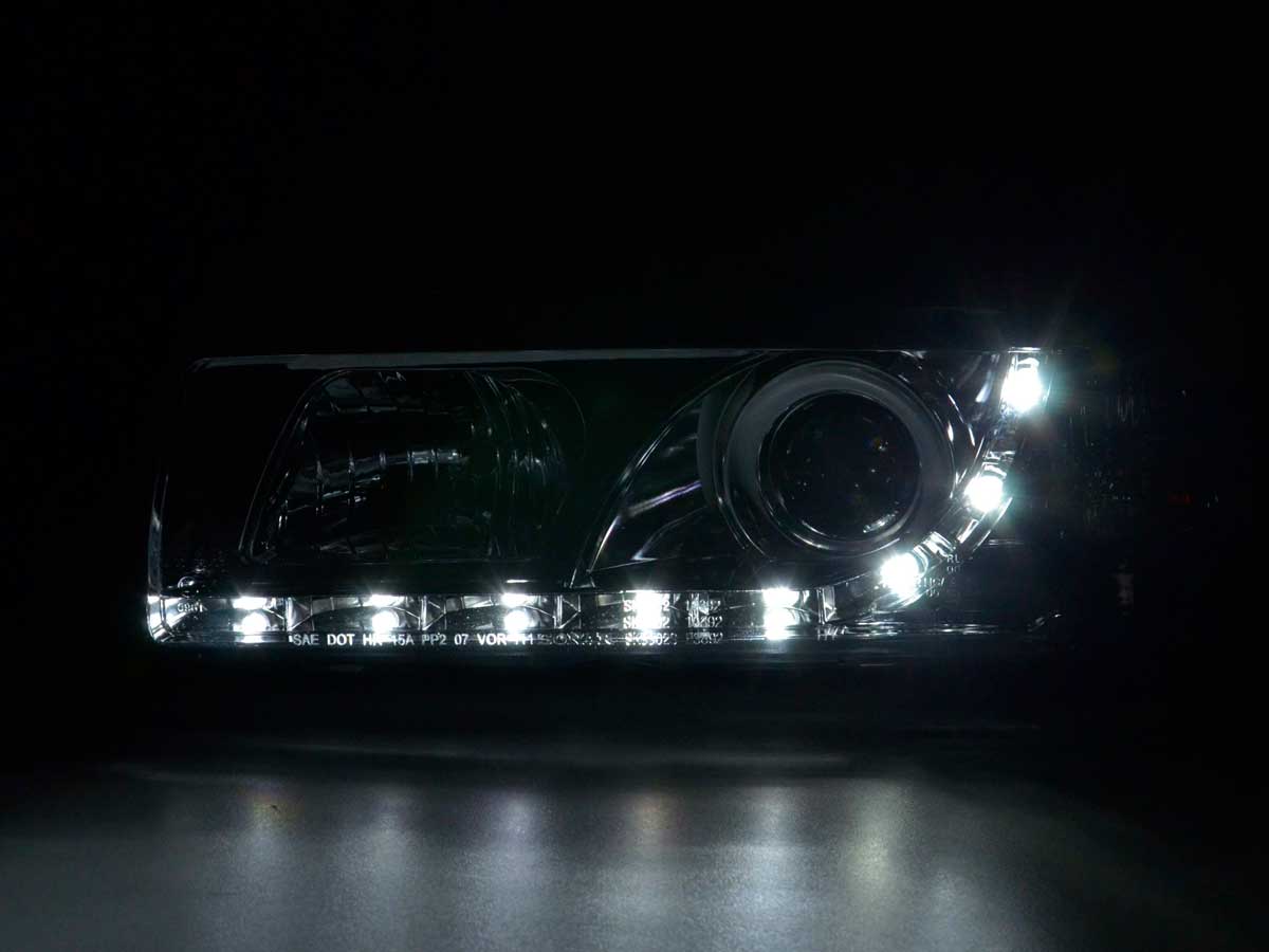 Faros delanteros LED BMW Serie 3 E36 Berlina / Touring cromados para volante a la derecha - Image 3