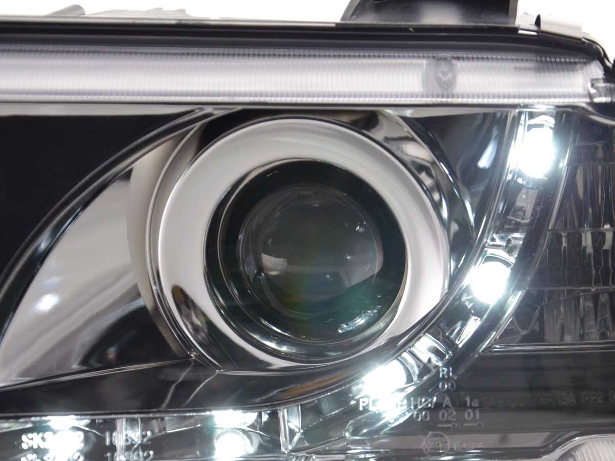 Faros delanteros LED BMW Serie 3 E36 Berlina / Touring cromados para volante a la derecha - Image 5