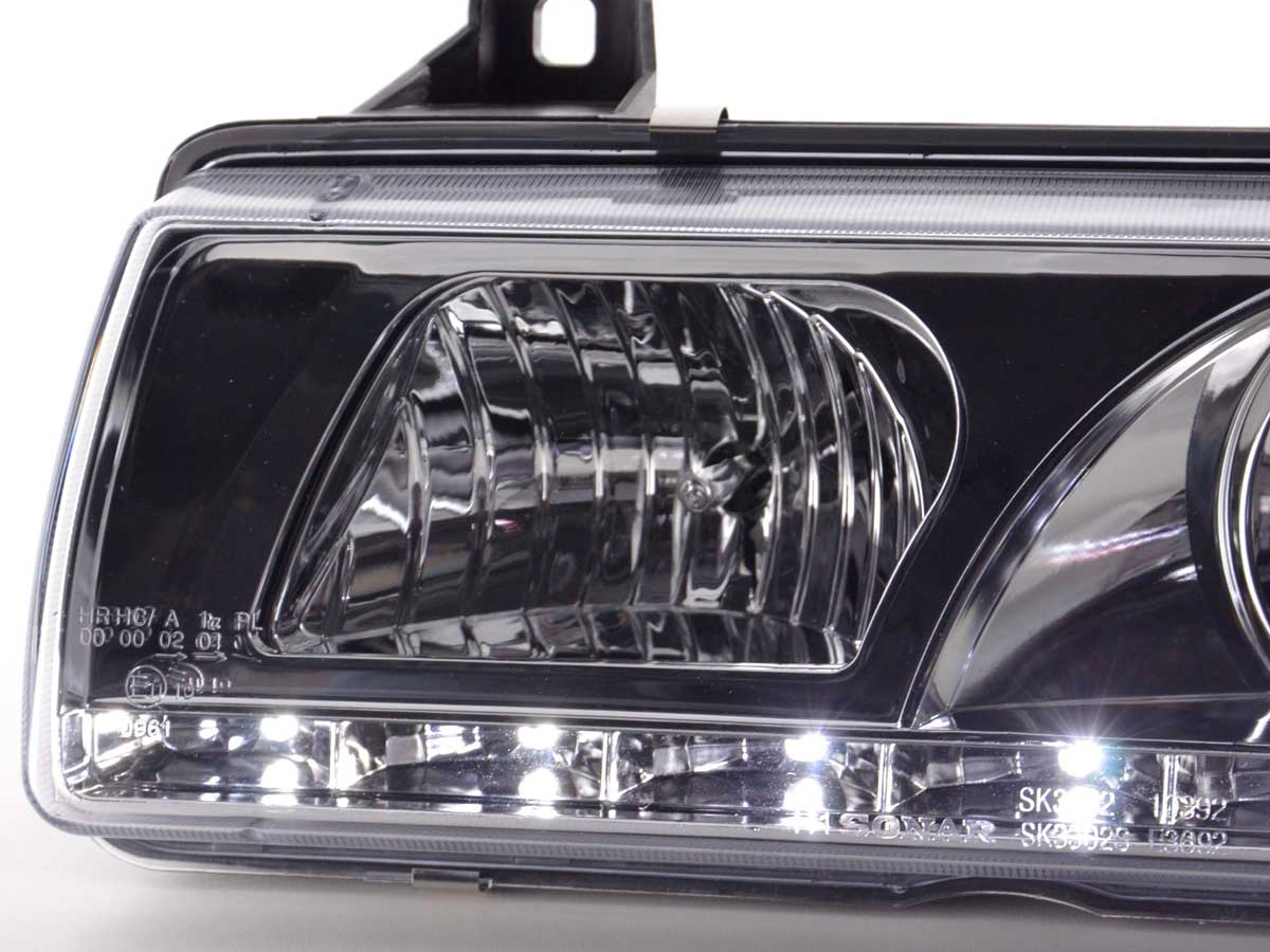 Faros delanteros LED con aspecto DRL BMW Serie 3 Coupé, Cabrio E36 92-98 cromado - Image 6