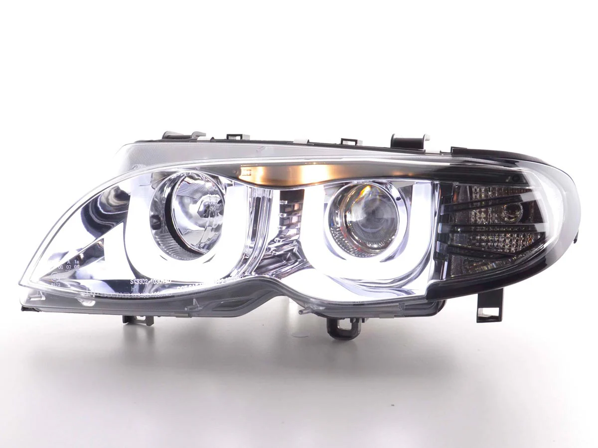 Faros delanteros LED con aspecto DRL para BMW Serie 3 E46 Berlina/Touring 02-05 cromados para volante a la derecha - Image 2