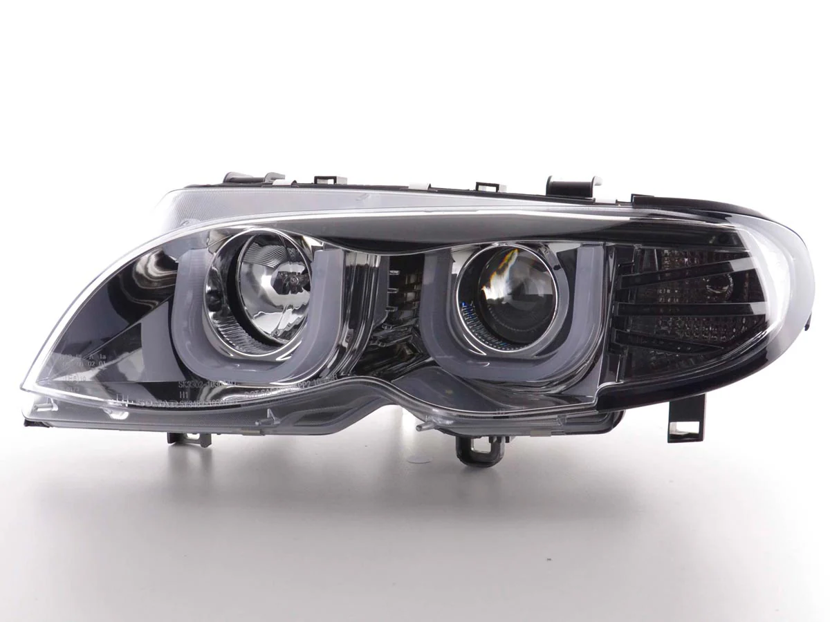 Faros delanteros LED con aspecto DRL para BMW Serie 3 E46 Berlina/Touring 02-05 cromados para volante a la derecha - Image 4