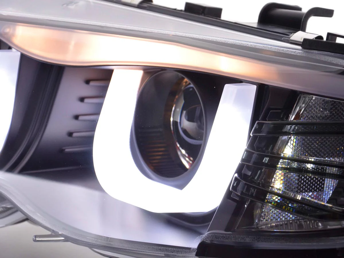 Faros delanteros LED con aspecto DRL para BMW Serie 3 E46 Berlina/Touring 02-05 en negro para volante a la derecha - Image 5