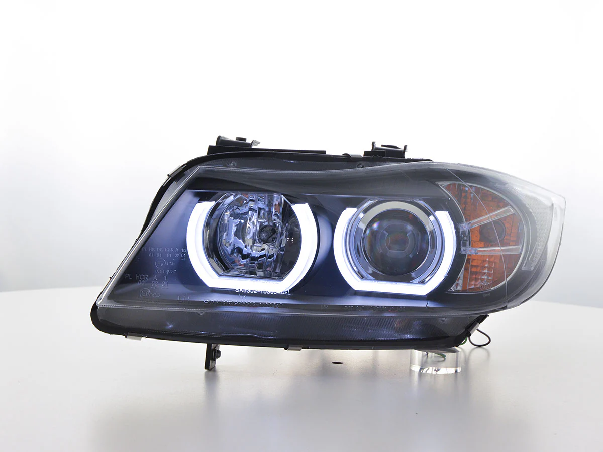 Faros delanteros LED DRL look BMW Serie 3 E90 / E91 05-08 negro