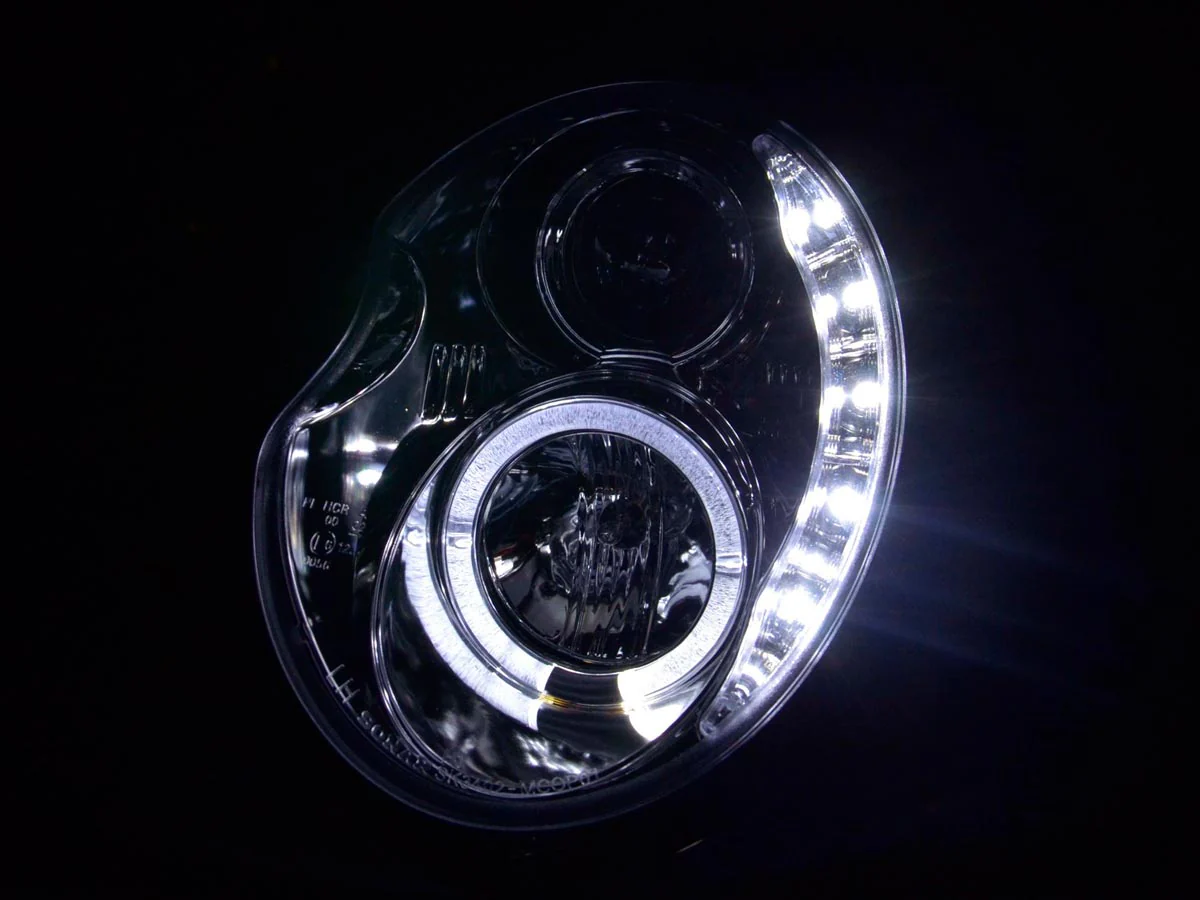 Faros delanteros LED DRL look Mini Cooper R50 01-06 cromado - Image 3