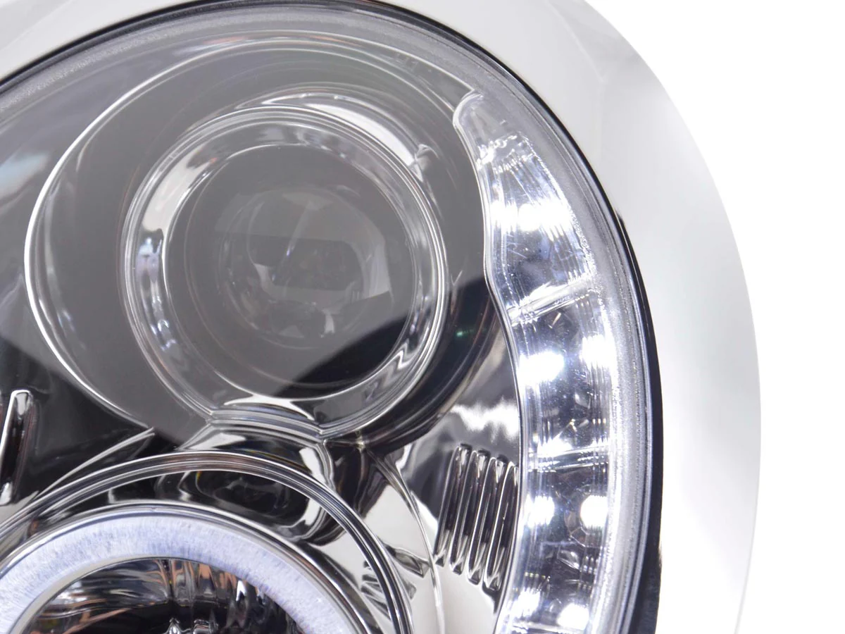 Faros delanteros LED DRL look Mini Cooper R50 01-06 cromado - Image 5